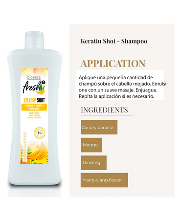 SALERM BIOKERA FRESH 1 YELLOW SHOT SHAMPOO 1000 ML.