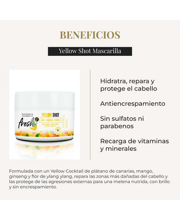 SALERM BIOKERA FRESH 2 YELLOW SHOT MASK 1000 ML. - El Palacio De La Belleza