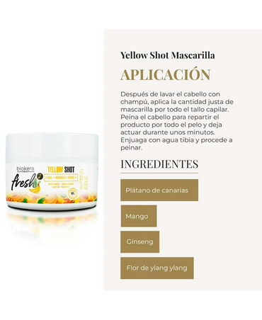 SALERM BIOKERA FRESH 2 YELLOW SHOT MASK 1000 ML. - El Palacio De La Belleza