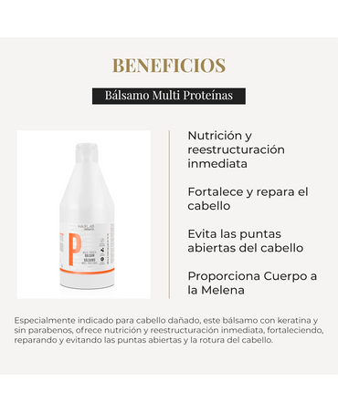 SALERM HAIR LAB BALSAMO MULTI PROTEINAS 600 ML.