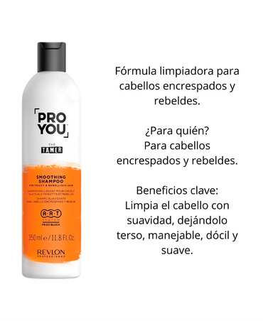 REVLON PRO YOU THE TAMER SMOOTHING SHAMPOO 350 ML.