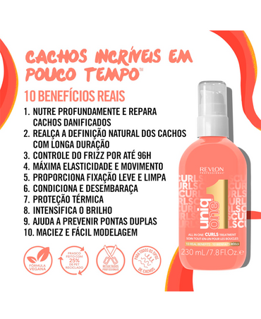 REVLON UNIQ ONE ALL IN ONE CURLS HAIR TREATMENT 230 ML.