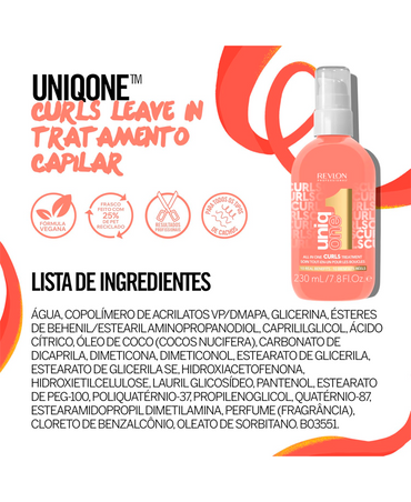 REVLON UNIQ ONE ALL IN ONE CURLS HAIR TREATMENT 230 ML.