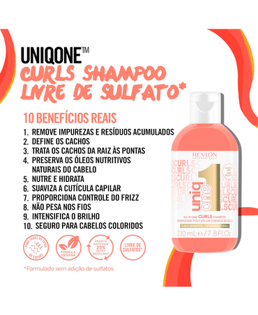REVLON UNIQ ONE ALL IN ONE CURLS SHAMPOO 230 ML.