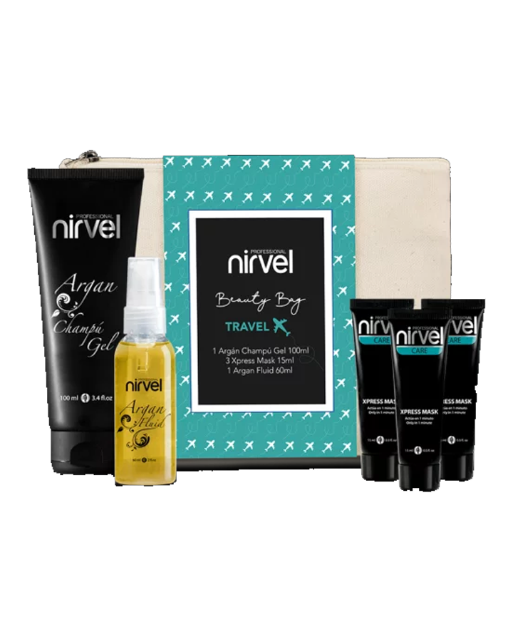 NIRVEL PROFESSIONAL BEAUTY BAG TRAVEL KIT VIAJE C/5 PZS.