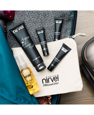 NIRVEL PROFESSIONAL BEAUTY BAG TRAVEL KIT VIAJE C/5 PZS.