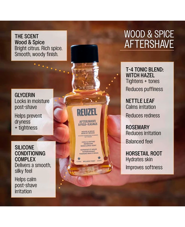REUZEL AFTER SHAVE WOOD & SPICE 100 ML.