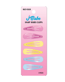 J BABE SNAP HAIR CLIPS MULTI-COLOR 6 PZS SHC02