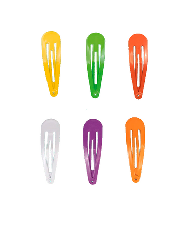 J BABE SNAP HAIR CLIPS MULTI-COLOR 6 PZS SHC03
