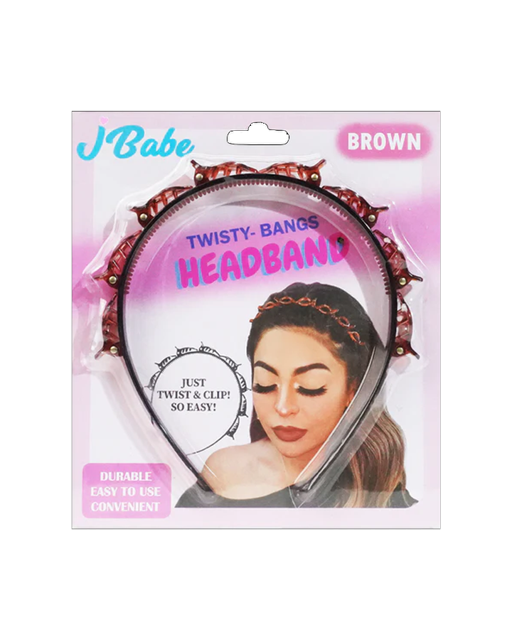 J BABE BROWN TWISTY-BANGS HEADBAND TH01