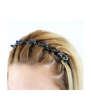 J BABE BLACK TWISTY-BANGS HEADBAND TH02