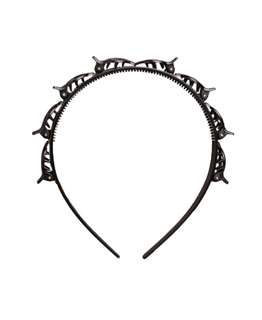J BABE BLACK TWISTY-BANGS HEADBAND TH02