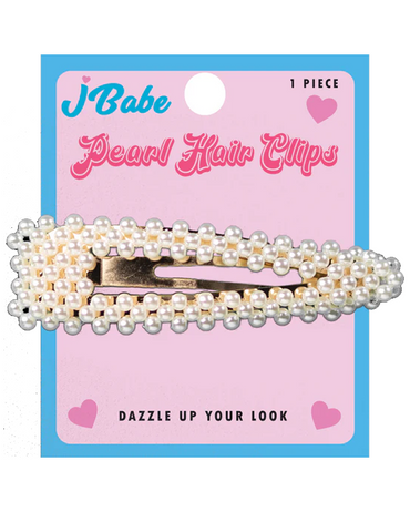 J BABE PEARL HAIR CLIPS TRIANGULO HC01