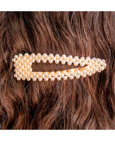 J BABE PEARL HAIR CLIPS TRIANGULO HC01