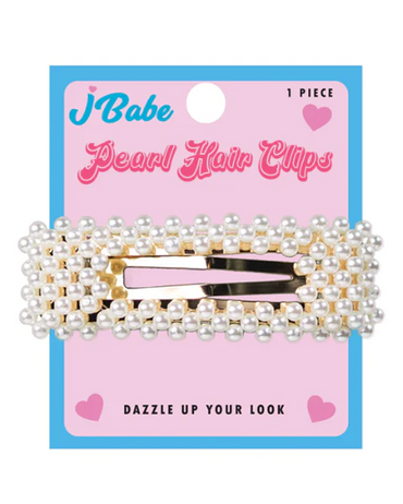 J BABE PEARL HAIR CLIPS RECTANGULO HC02