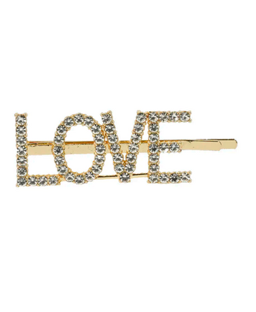 J BABE SPARKLY HAIR CLIPS LOVE HC06