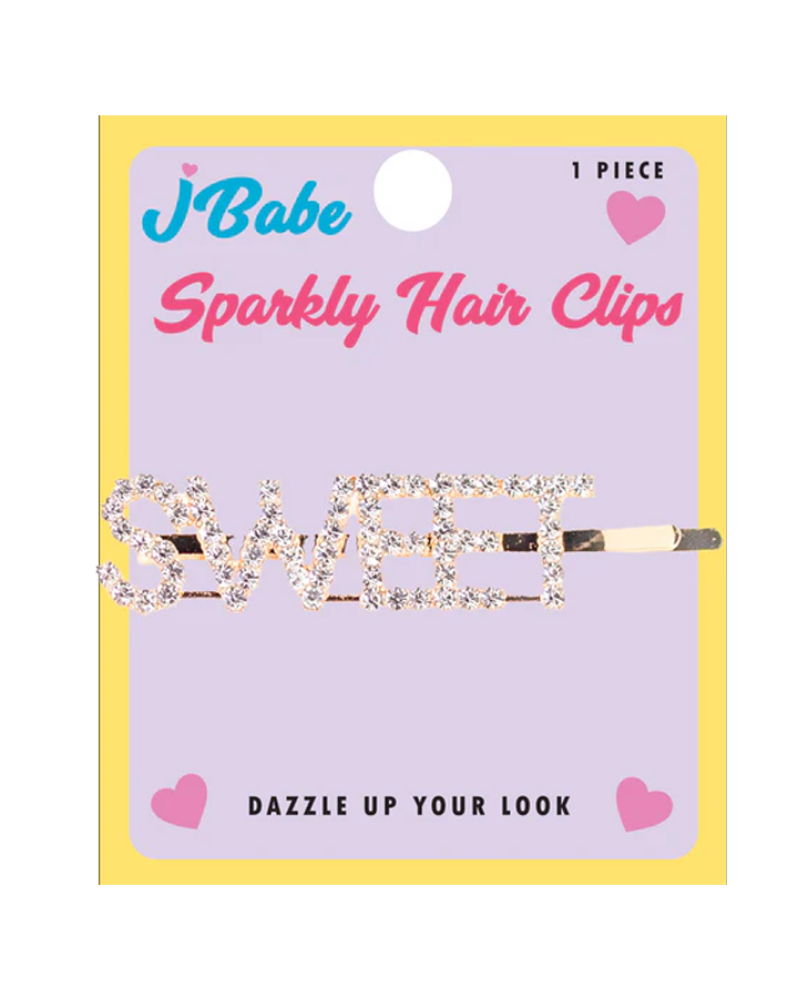 J BABE SPARKLY HAIR CLIPS SWEET HC07