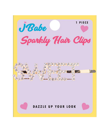J BABE SPARKLY HAIR CLIPS SWEET HC07