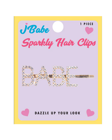 J BABE SPARKLY HAIR CLIPS DIAMOND BABE HC08