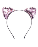 J BABE MEOW! HEADBAND LENTEJUELA ROSA MHB2