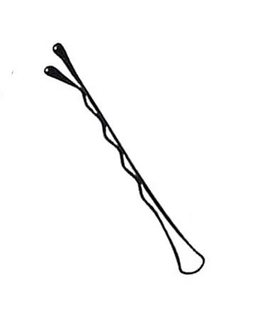 J BABE BOBBY PINS BLACK 12 PZS. REGULAR BP12