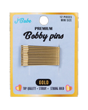 J BABE BOBBY PINS GOLD 12 PZS. MINI  BP13