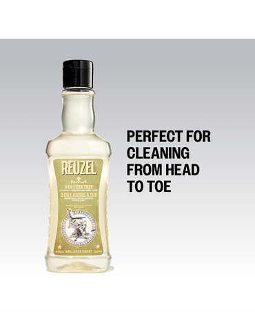 REUZEL 3 IN 1 TEA TREE SHAMPOO CONDITIONER BODY WASH 350 ML.