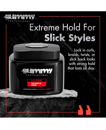 GUMMY HAIR GEL MAXIMUM HOLD & EXTREME LOOK 500 ML. - El Palacio De La Belleza