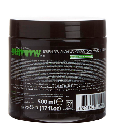 GUMMY BRUSHLESS SHAVING CREAM MENTOL 500 ML.