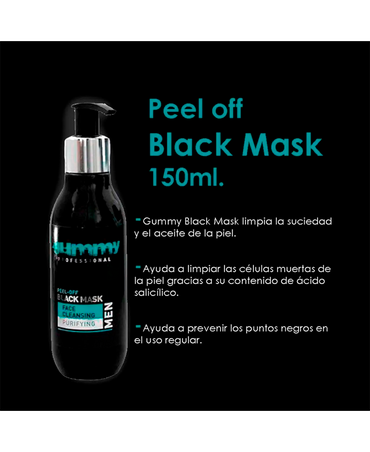 GUMMY BLACK PEEL OFF MASK FACE CLEANSING 140 ML. - El Palacio De La Belleza