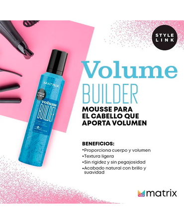 MATRIX STYLE LINK VOLUME BUILDER MOUSSE 238 GRS. - El Palacio De La Belleza