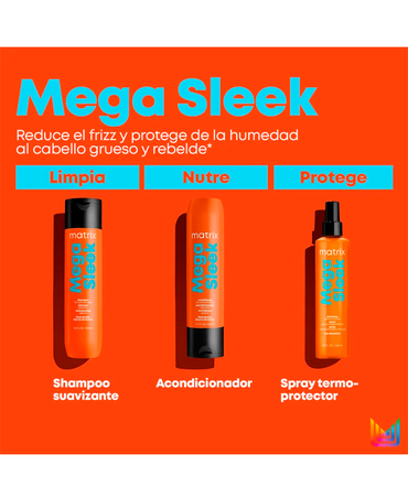 MATRIX TOTAL RESULTS MEGA SLEEK SHAMPOO 1 LT. - El Palacio De La Belleza