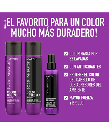 MATRIX TOTAL RESULTS COLOR OBSESSED MIRACLE TREAT 12 125 ML. (D) - El Palacio De La Belleza