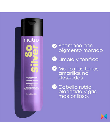 MATRIX TOTAL RESULTS SO SILVER SHAMPOO 300 ML. - El Palacio De La Belleza