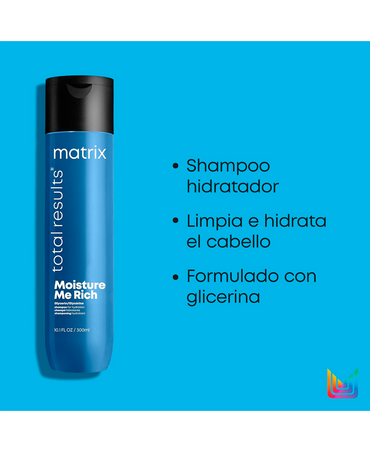 MATRIX TOTAL RESULTS MOISTURE ME RICH SHAMPOO 300 ML. - El Palacio De La Belleza