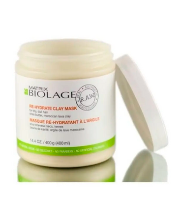 MATRIX BIOLAGE R.A.W. RE-HYDRATE CLAY MASK 400 GRS. SECO Y PASTOSO - El Palacio De La Belleza
