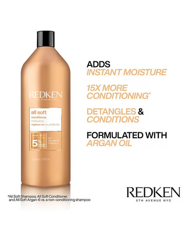 REDKEN ALL SOFT CONDITIONER 1000 ML. - El Palacio De La Belleza