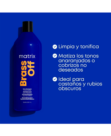 MATRIX TOTAL RESULTS BRASS OFF SHAMPOO 1000 ML. - El Palacio De La Belleza