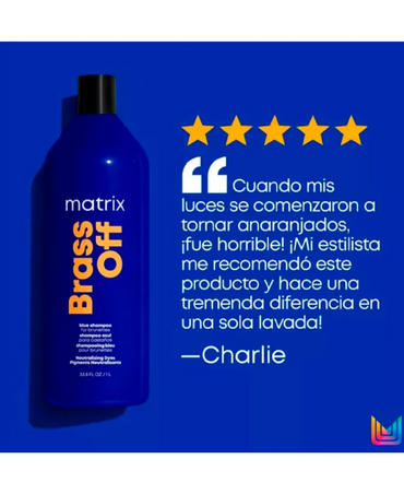 MATRIX TOTAL RESULTS BRASS OFF SHAMPOO 1000 ML. - El Palacio De La Belleza