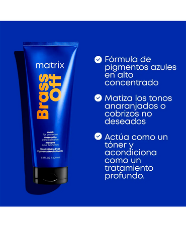 MATRIX TOTAL RESULTS BRASS OFF MASCARILLA 200 ML. - El Palacio De La Belleza