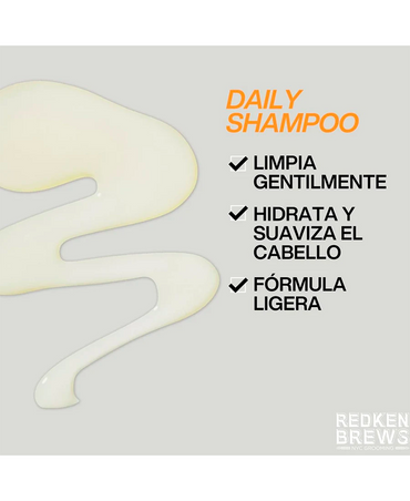 REDKEN BREWS DAILY SHAMPOO 300 ML. - El Palacio De La Belleza