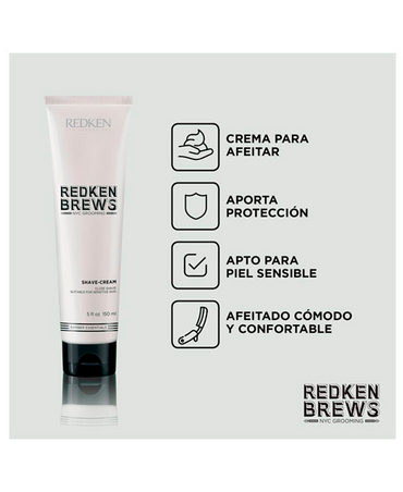 REDKEN BREWS SHAVE CREAM 150 ML. (D) - El Palacio De La Belleza