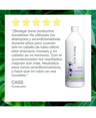 MATRIX BIOLAGE COLORLAST SHAMPOO VIOLETA 1 LT. - El Palacio De La Belleza