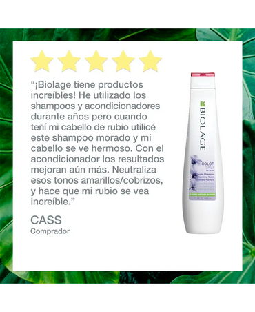 MATRIX BIOLAGE COLORLAST SHAMPOO VIOLETA 400 ML. - El Palacio De La Belleza