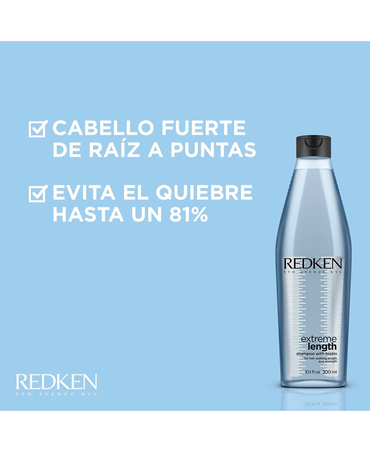 REDKEN EXTREME LENGHT SHAMPOO 300 ML. - El Palacio De La Belleza