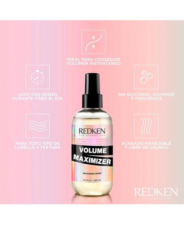 REDKEN VOLUME MAXIMIZER SPRAY 250 ML. - El Palacio De La Belleza