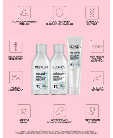 REDKEN ACIDIC BONDING CONCENTRATE CONDITIONER 300 ML - El Palacio De La Belleza