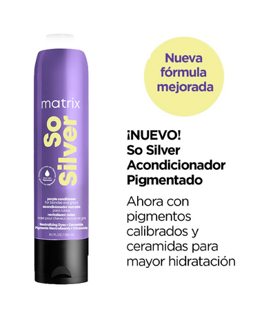 MATRIX TOTAL RESULTS SO SILVER ACONDICIONADOR NUEVO PIGMENTADO 300 ML.