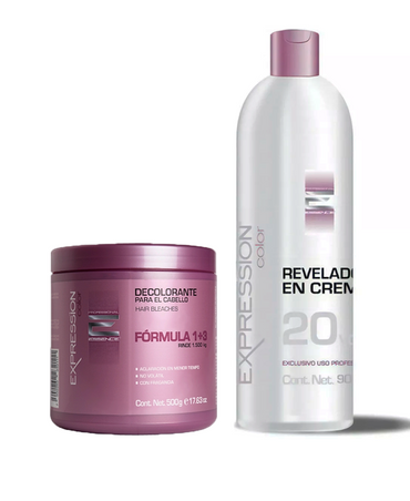 EXPRESSION DECOLORANTE BOTE 500 GR. + PEROXIDO LT.