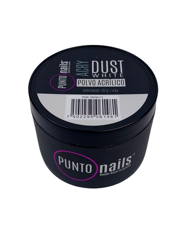 PUNTO NAILS DUST POLVO ACRILICO WHITE 112 GRS.